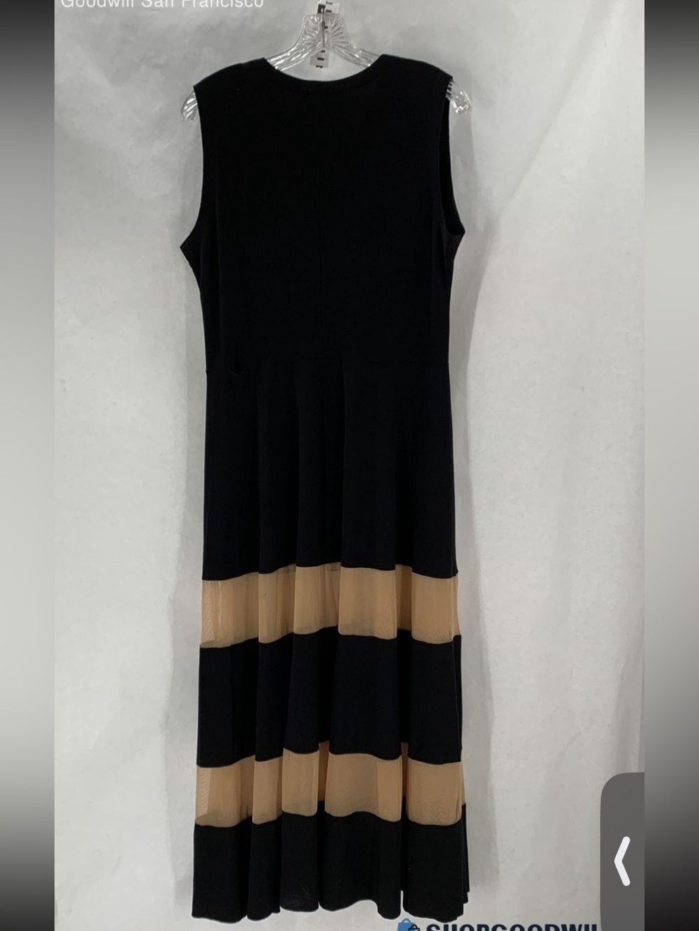 Norma Kamali Black Beige Sleeveless dress